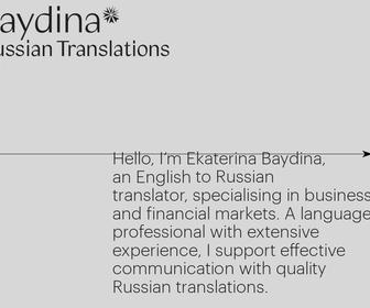 Baydina Russian Translations