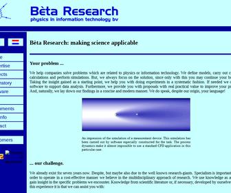 Bèta Research, Physics in Information Technology B.V.