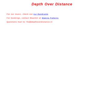 Depth Over Distance