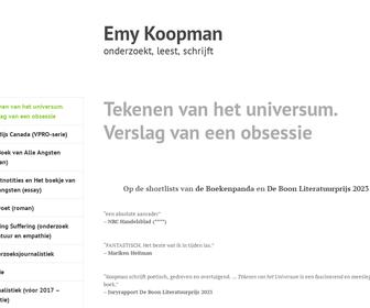 Emy Koopman - onderzoekt, leest, schrijft