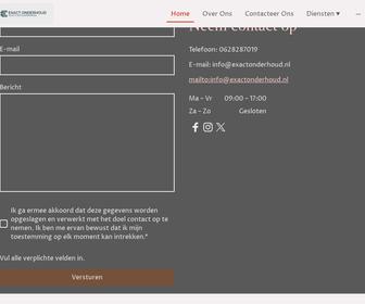 Exact onderhoud