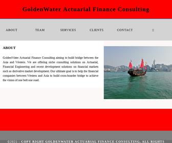 GoldenWater Actuarial Finance