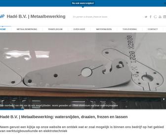 Hadé B.V. - Sassenheim | Watersnijden - Metaalbewerking - Lassen - Frezen - Draaien - Kotteren