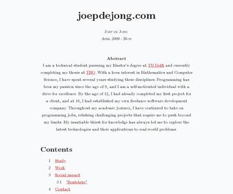 http://www.joepdejong.com