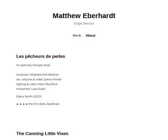 Matthew Eberhardt Opera Director