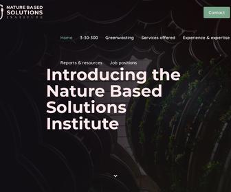 Nature Based Solutions Institute - Dutch office
