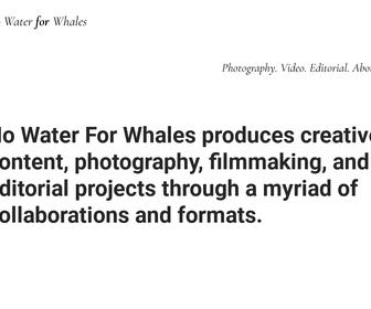 No Water For Whales