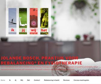 Jolande Bosch, praktijk voor Rebalancing en fysiotherapie