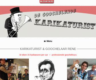 de goochelende karikaturist