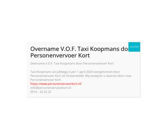 V.O.F. Taxi Koopmans