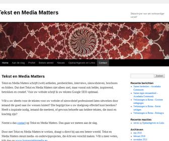 Tekst en Media Matters