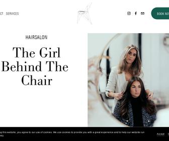 The girl behind the chair