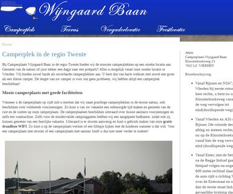 Camperplaats Wijngaard Baan