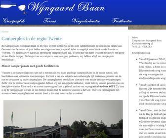 Camperplaats Wijngaard Baan